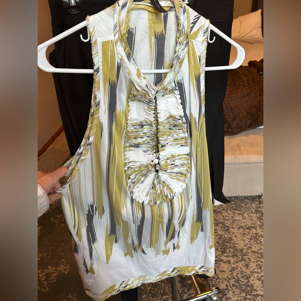 BCBG Max Aria racerback layered blouse